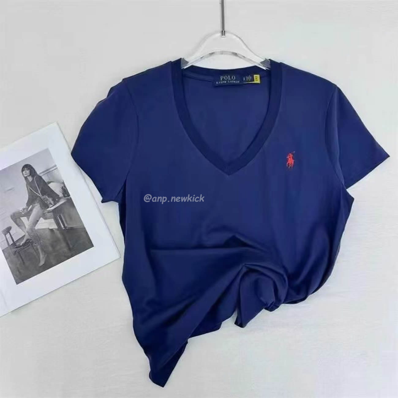 Ralph Lauren Classic Pony Womens V Neck Short Sleeved T Shirt (8) - www.newkick.org